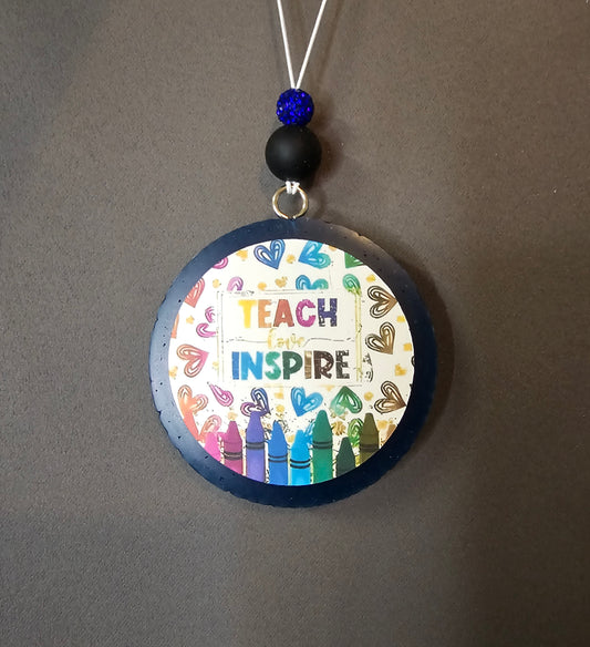 Teach Love Inspire Hanging Freshie Scent: Clean Cotton