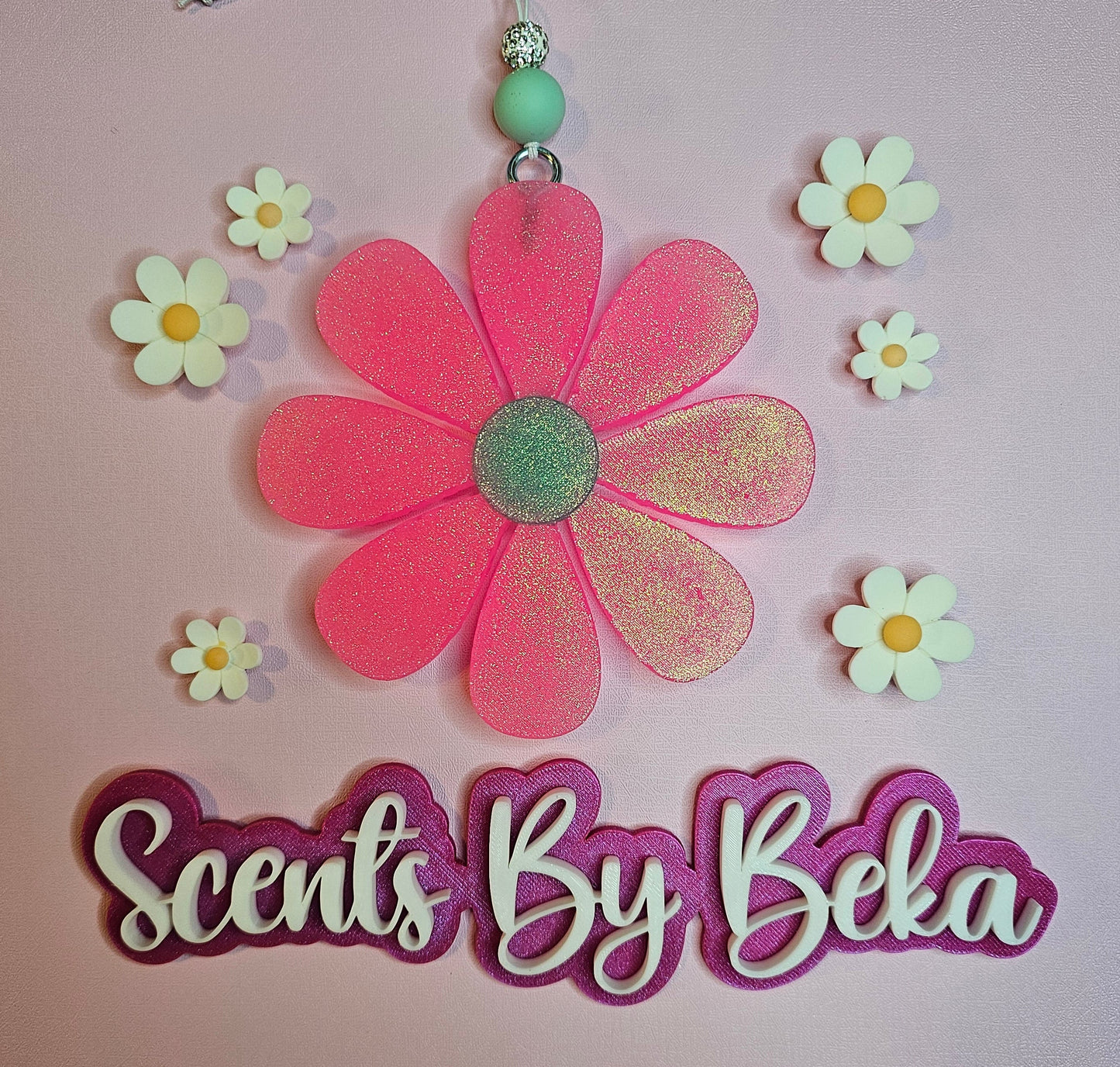 Pink Daisy Flower Freshie