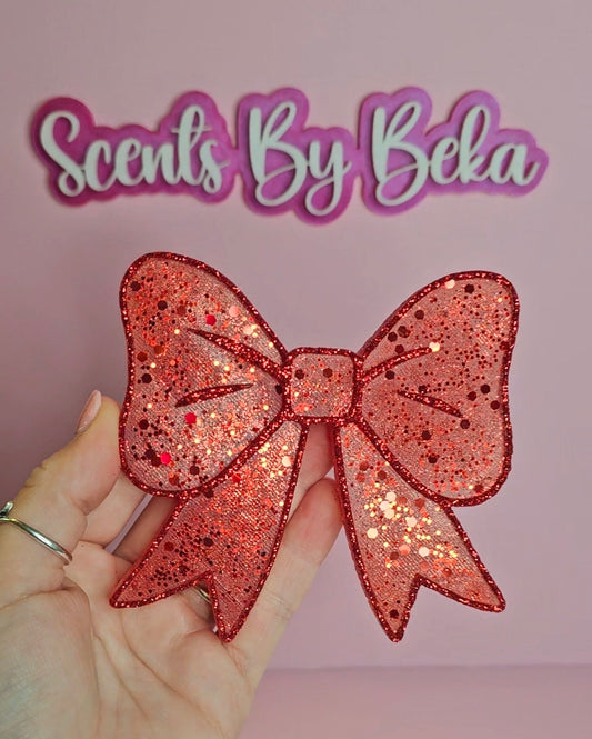 Red Bow Glittery Freshie